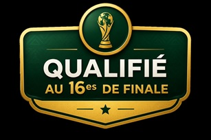 Badge qualifié aux 16es de finale